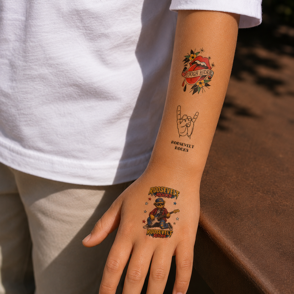 Roosevelt Rocks Temp Tatoos pack